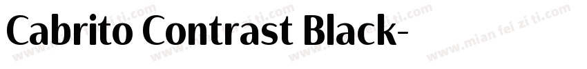 Cabrito Contrast Black字体转换